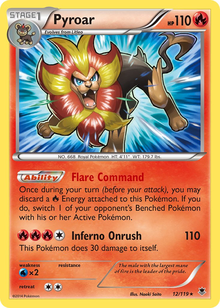 Pyroar (12/119) (Theme Deck Exclusive) [XY: Phantom Forces] | Good Games Adelaide SA
