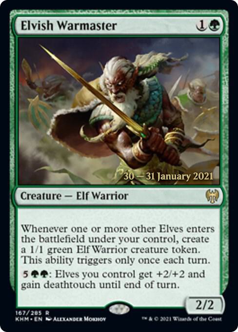 Elvish Warmaster 167 (Prerelease Cards)  - Foil | Good Games Adelaide SA