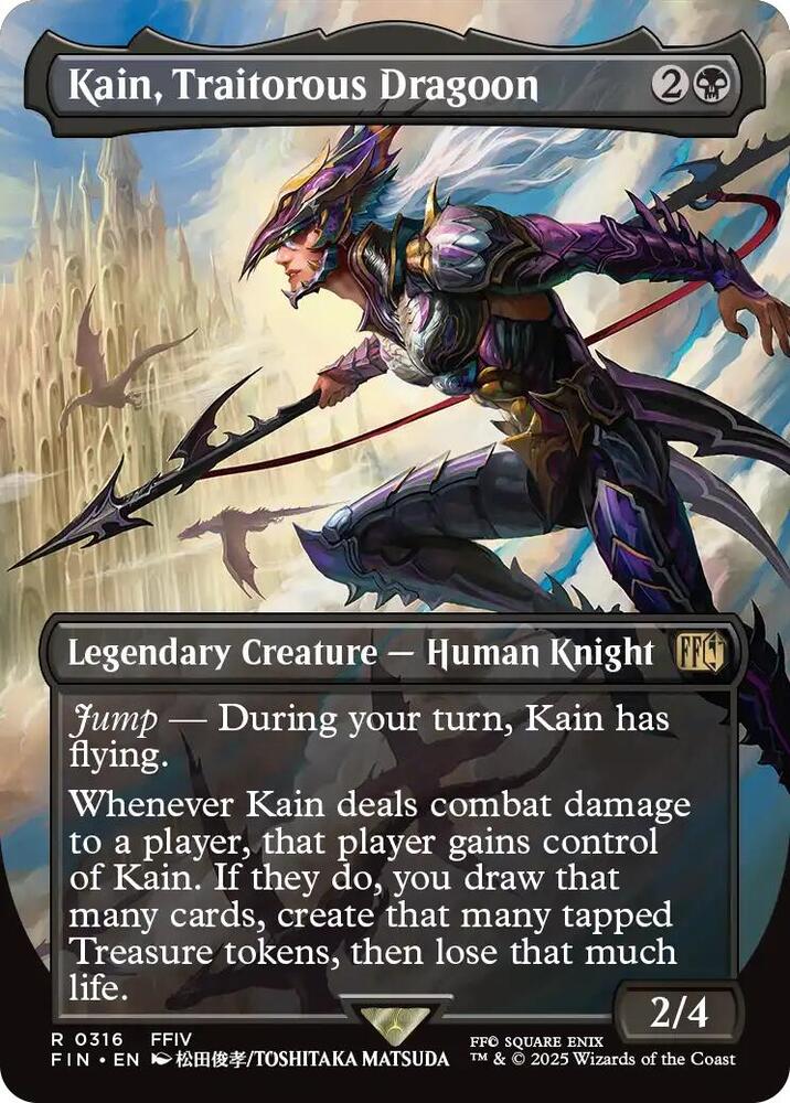 Kain, Traitorous Dragoon 316/309 (FINAL FANTASY)  - Borderless Foil | Good Games Adelaide SA