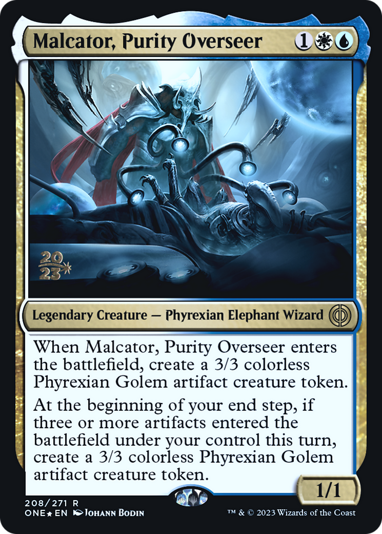 Malcator, Purity Overseer [Phyrexia: All Will Be One Prerelease Promos] | Good Games Adelaide SA