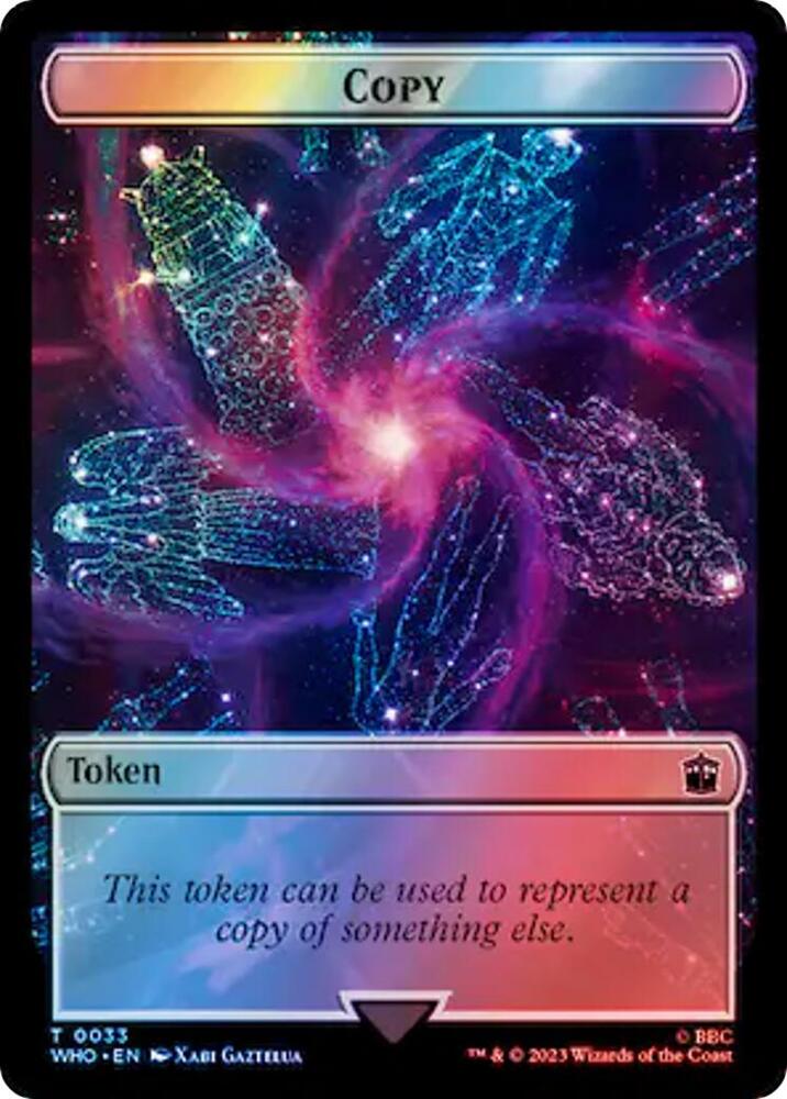 Copy Cyberman Double Sided Token Surge Foil 33 // 56 (Universes Beyond: Doctor Who)  - Foil | Good Games Adelaide SA