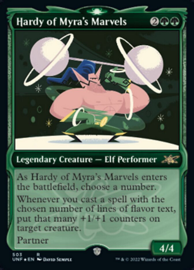 Hardy of Myra's Marvels (Showcase) (Galaxy Foil) [Unfinity] | Good Games Adelaide SA