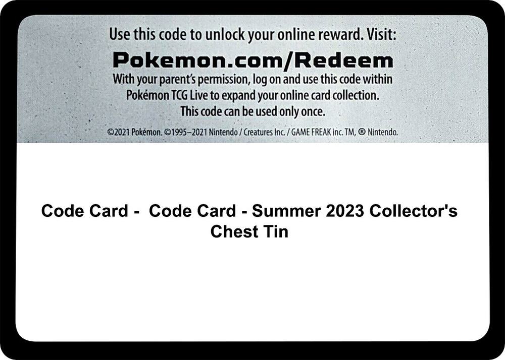 Code Card Summer 2023 Collector's Chest Tin  (SWSH05: Battle Styles)  | Good Games Adelaide SA