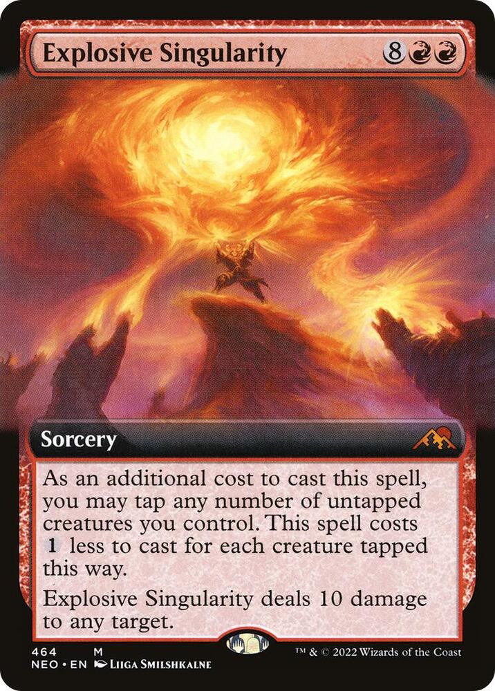 Explosive Singularity 464 (Kamigawa: Neon Dynasty)  - Extended Art | Good Games Adelaide SA