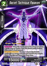 Secret Technique Paparoni (Divine Multiverse Draft Tournament) (DB2-140) [Tournament Promotion Cards] | Good Games Adelaide SA