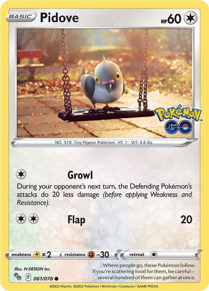 Pidove 061/078 (Pokemon GO)  | Good Games Adelaide SA