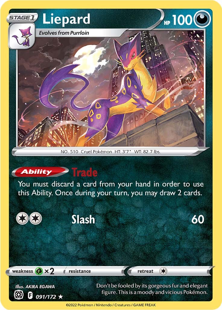 Liepard (091/172) [Sword & Shield: Brilliant Stars] | Good Games Adelaide SA