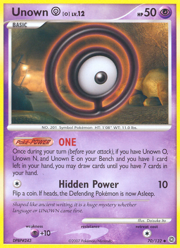 Unown O (70/132) [Diamond & Pearl: Secret Wonders] | Good Games Adelaide SA