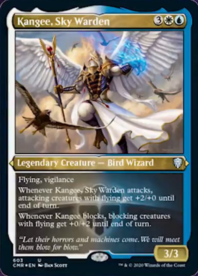 Kangee, Sky Warden (Foil Etched) [Commander Legends] | Good Games Adelaide SA