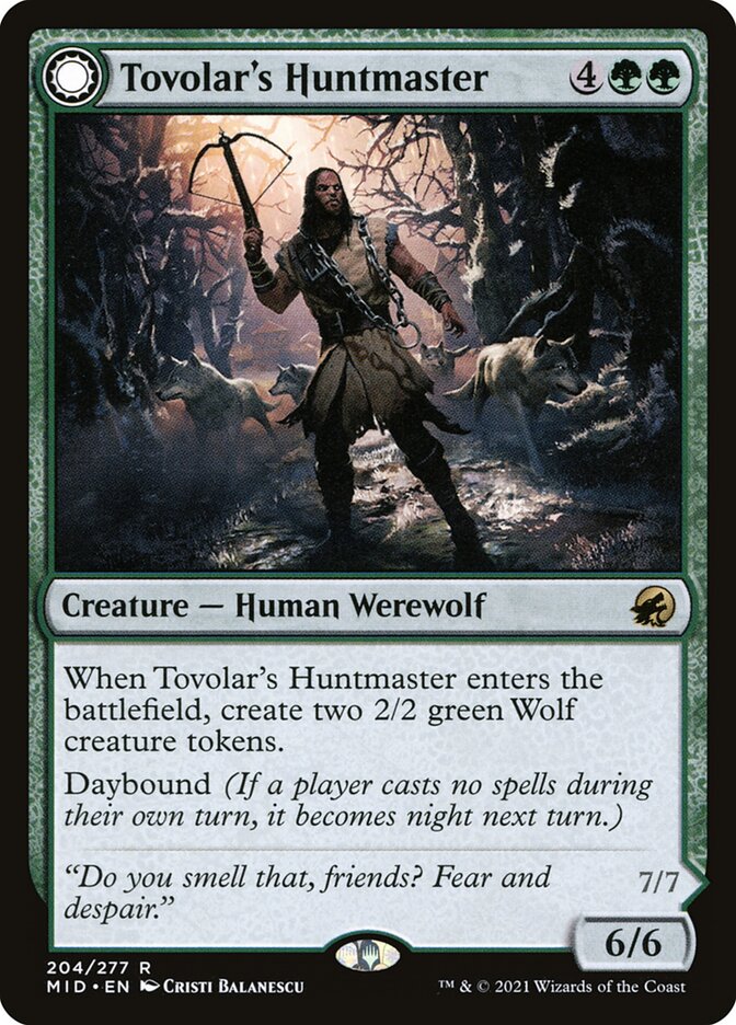 Tovolar's Huntmaster // Tovolar's Packleader 204 (Innistrad: Midnight Hunt)  | Good Games Adelaide SA