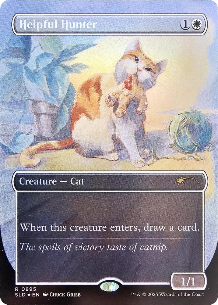 Helpful Hunter 0895 Rainbow Foil 895 (Secret Lair Drop Series)  - Foil | Good Games Adelaide SA