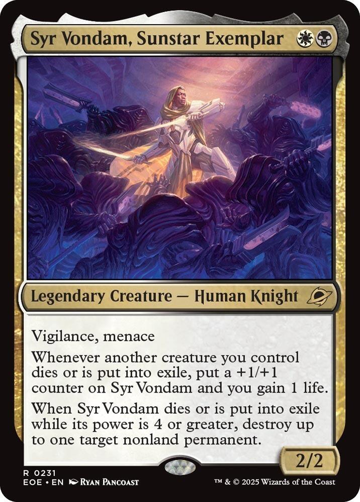 Syr Vondam, Sunstar Exemplar 231 (Edge of Eternities)  | Good Games Adelaide SA