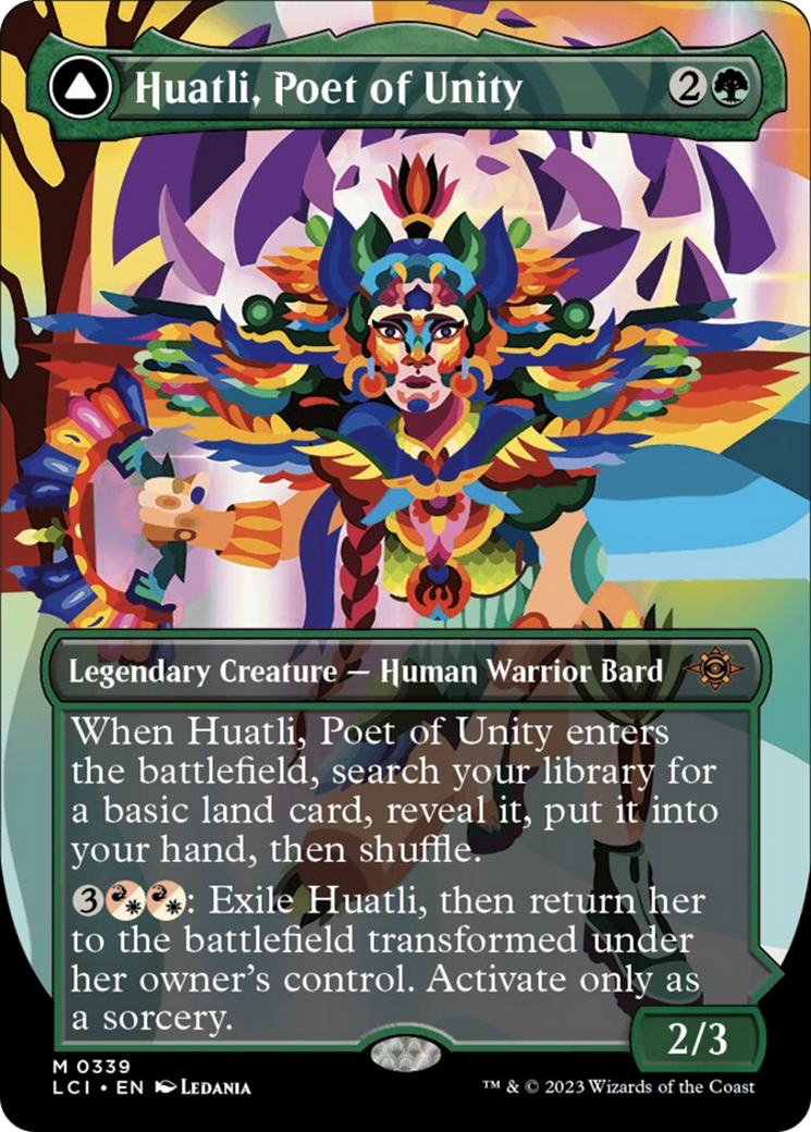 Huatli, Poet of Unity // Roar of the Fifth People (Borderless) [The Lost Caverns of Ixalan] | Good Games Adelaide SA