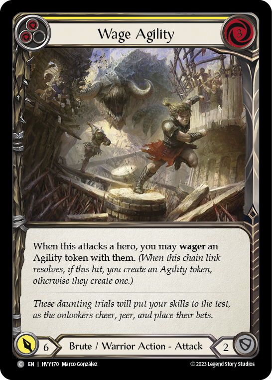 Wage Agility (Yellow) [HVY170] (Heavy Hitters)  Rainbow Foil | Good Games Adelaide SA