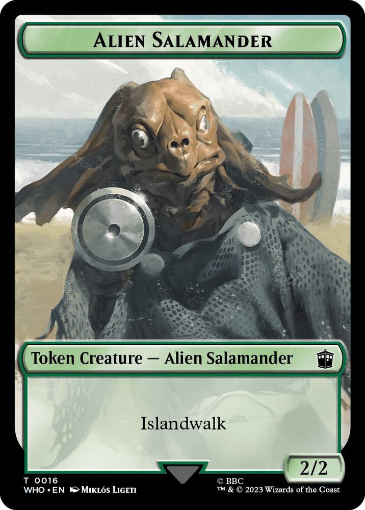 Alien Salamander Mutant Double Sided Token 16 // 18 (Universes Beyond: Doctor Who)  | Good Games Adelaide SA