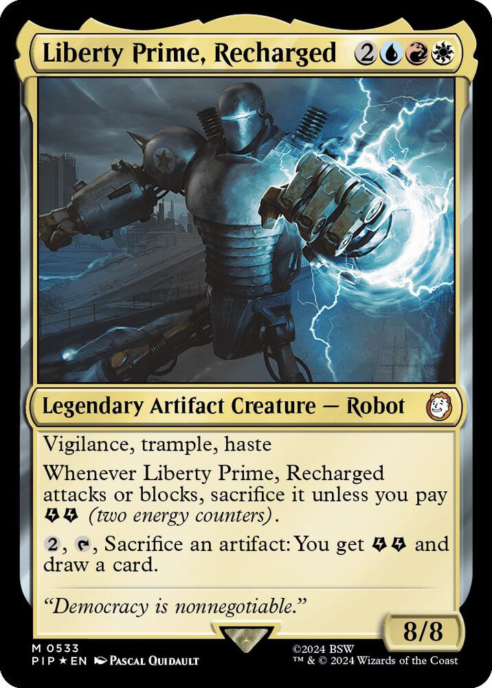 Liberty Prime, Recharged 533 (Universes Beyond: Fallout)  - Foil | Good Games Adelaide SA