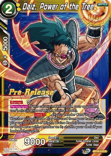 Daiz, Power of the Tree (BT15-110) [Saiyan Showdown Prerelease Promos] | Good Games Adelaide SA