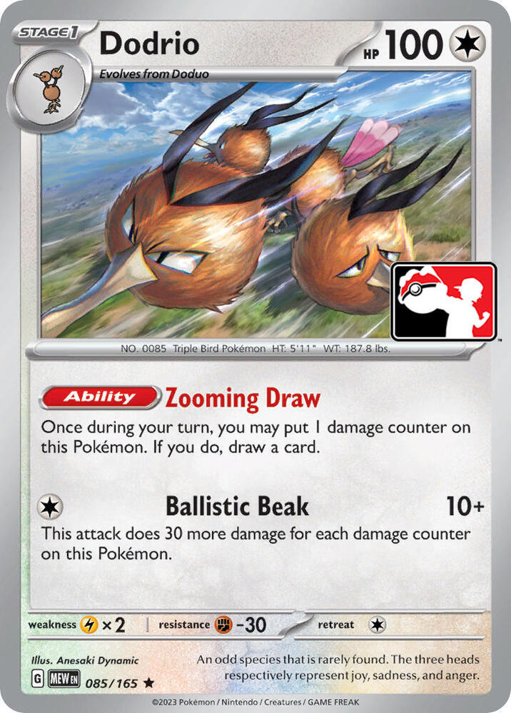 Dodrio Series 5 085/165 (Prize Pack Series Cards)  - Holofoil | Good Games Adelaide SA