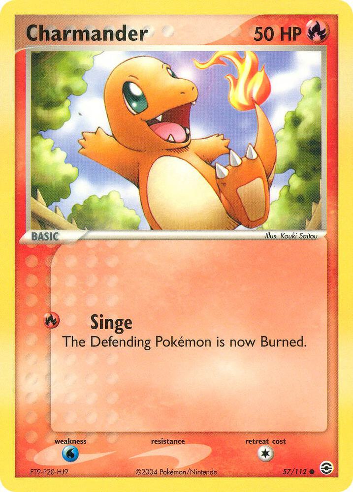 Charmander 057 112 57/112 (FireRed & LeafGreen)  - Reverse Holofoil | Good Games Adelaide SA