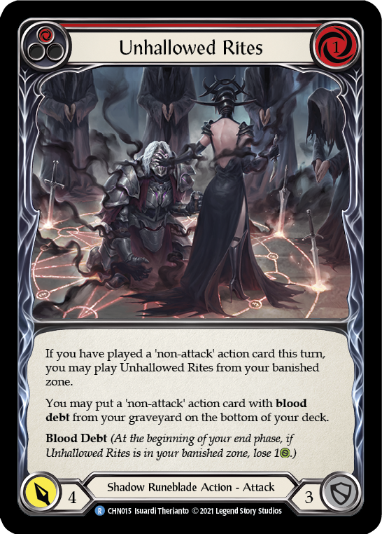 Unhallowed Rites (Red) [CHN015] (Monarch Chane Blitz Deck) | Good Games Adelaide SA
