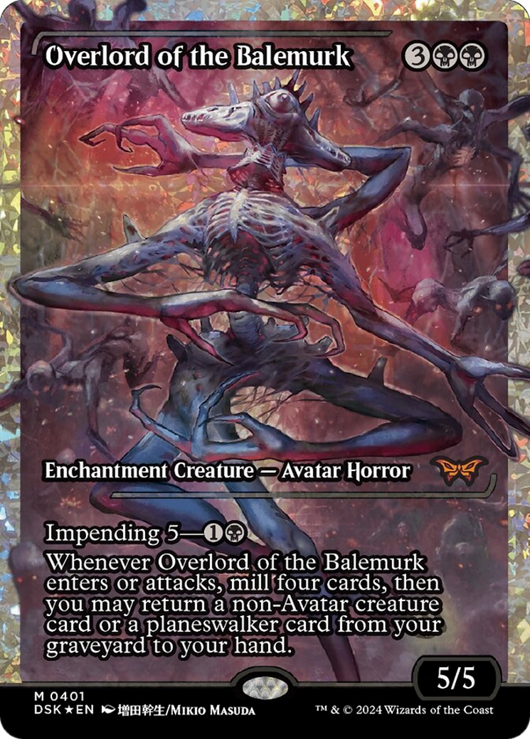 Overlord of the Balemurk (Full Art) (Japan Showcase) (Fracture Foil) [Duskmourn: House of Horror] | Good Games Adelaide SA