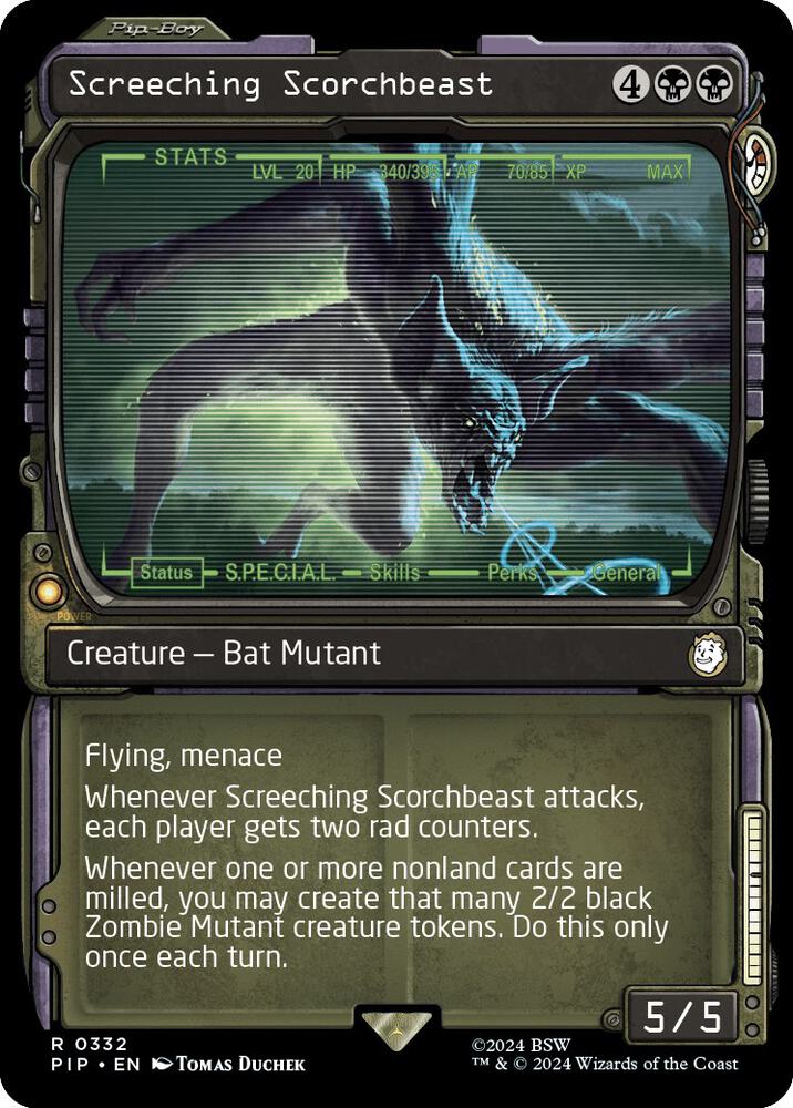 Screeching Scorchbeast 332 (Universes Beyond: Fallout)  - Foil | Good Games Adelaide SA