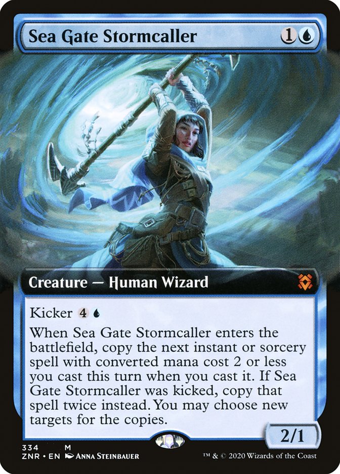 Sea Gate Stormcaller (Extended Art) [Zendikar Rising] | Good Games Adelaide SA