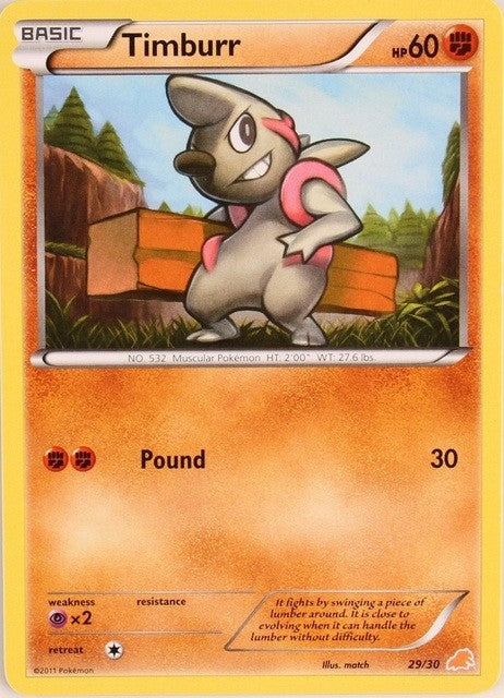 Timburr (29/30) [Black & White: Trainer Kit - Excadrill] | Good Games Adelaide SA