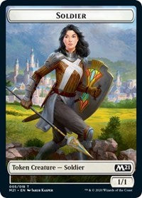 Soldier // Treasure Double-sided Token [Core Set 2021 Tokens] | Good Games Adelaide SA
