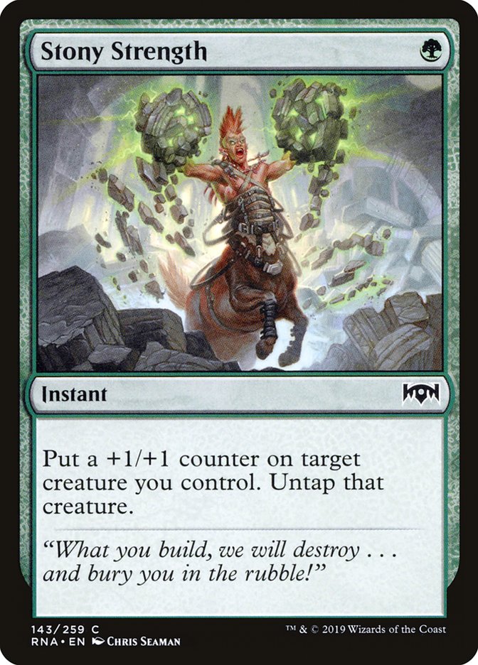 Stony Strength 143 (Ravnica Allegiance)  - Foil | Good Games Adelaide SA
