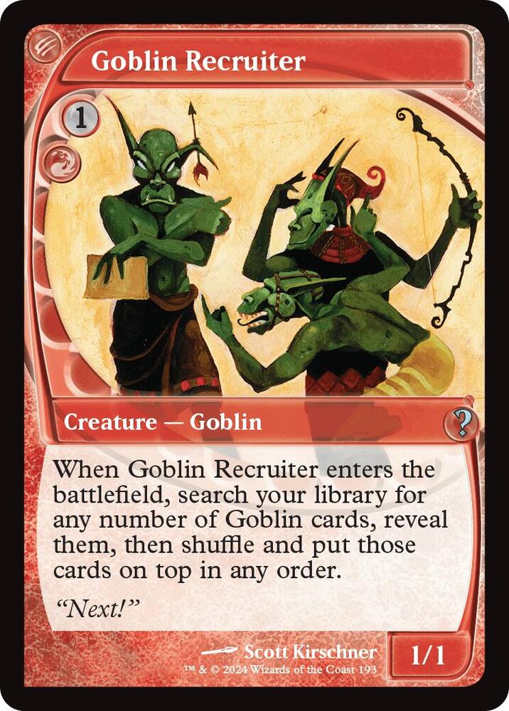 Goblin Recruiter Future Sight 193 (Mystery Booster 2)  - Future Sight Foil | Good Games Adelaide SA