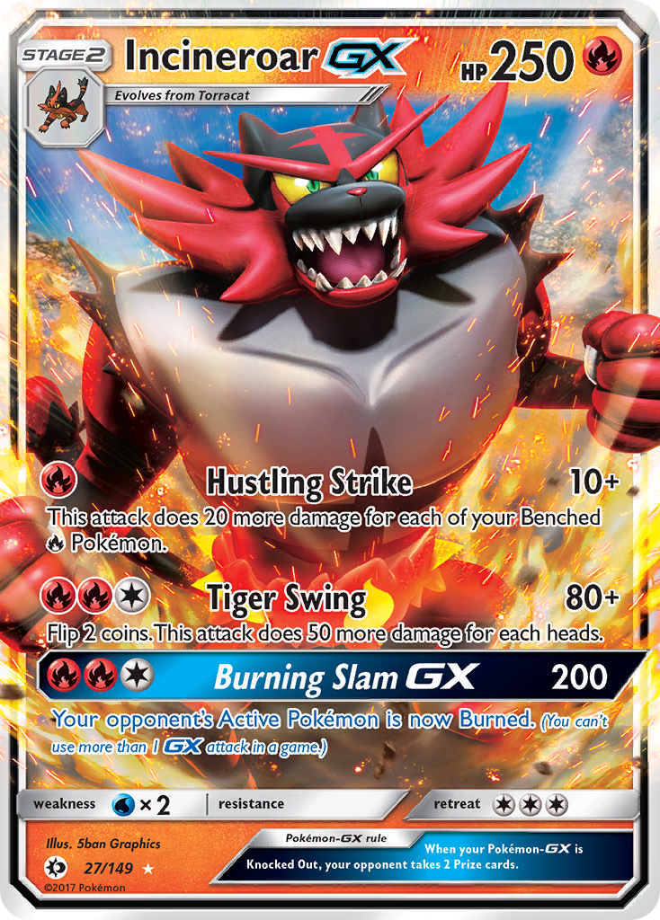 Incineroar GX (27/149) [Sun & Moon: Base Set] | Good Games Adelaide SA