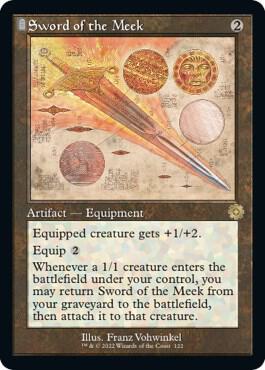 Sword of the Meek Schematic 122 (The Brothers' War: Retro Frame Artifacts)  - Foil | Good Games Adelaide SA