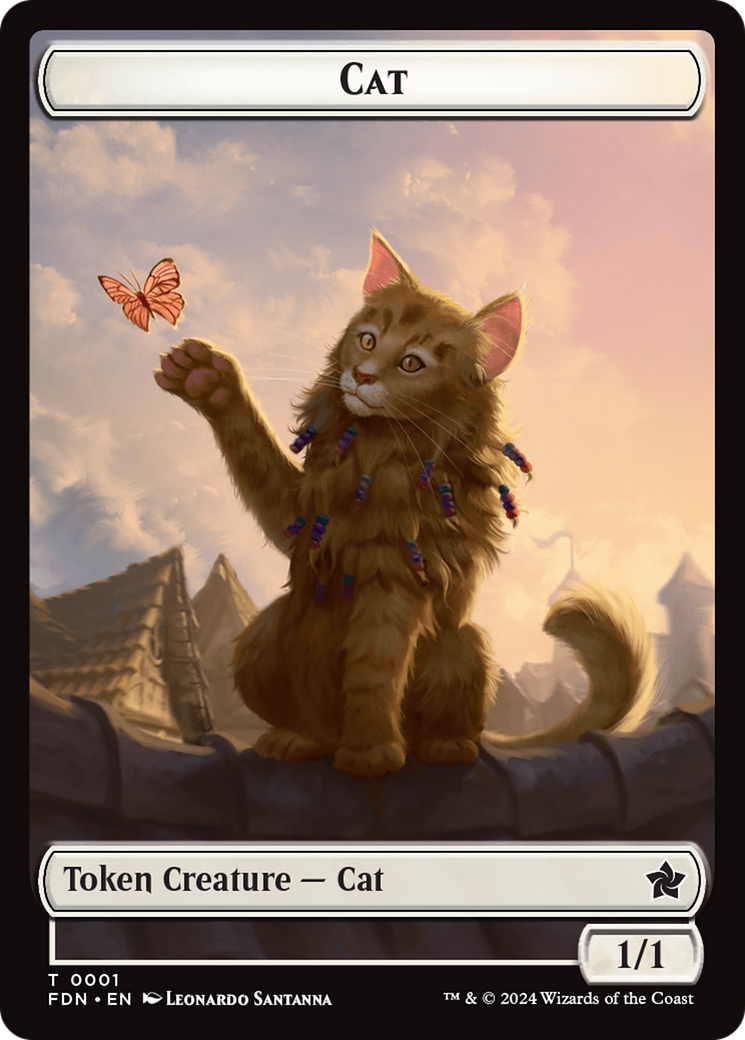 Cat (0001) // Cat (0002) Doubled-Sided Token [Foundations Tokens] | Good Games Adelaide SA