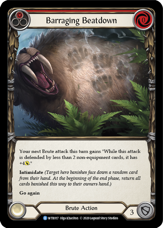 Barraging Beatdown (Red) [U-WTR017] Unlimited Rainbow Foil | Good Games Adelaide SA