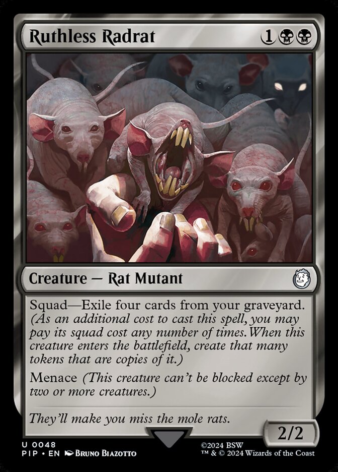 Ruthless Radrat 48 (Universes Beyond: Fallout)  - Foil | Good Games Adelaide SA