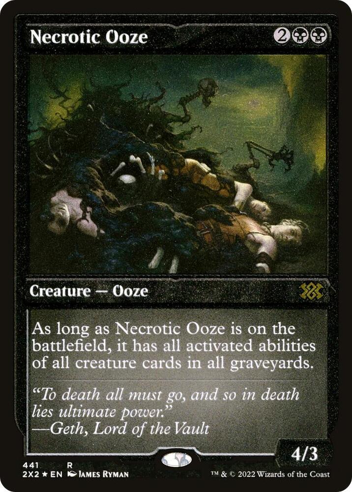 Necrotic Ooze Foil Etched 441 (Double Masters 2022)  - Foil | Good Games Adelaide SA
