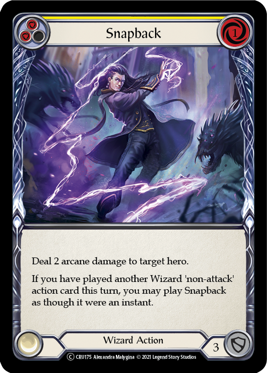 Snapback (Yellow) [U-CRU175-RF] Unlimited Rainbow Foil | Good Games Adelaide SA