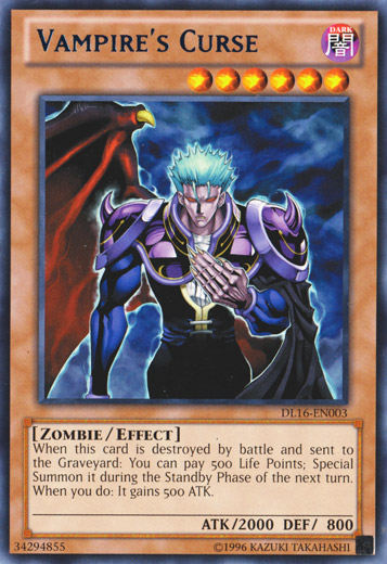 Vampire's Curse (Blue) [DL16-EN003] Rare | Good Games Adelaide SA