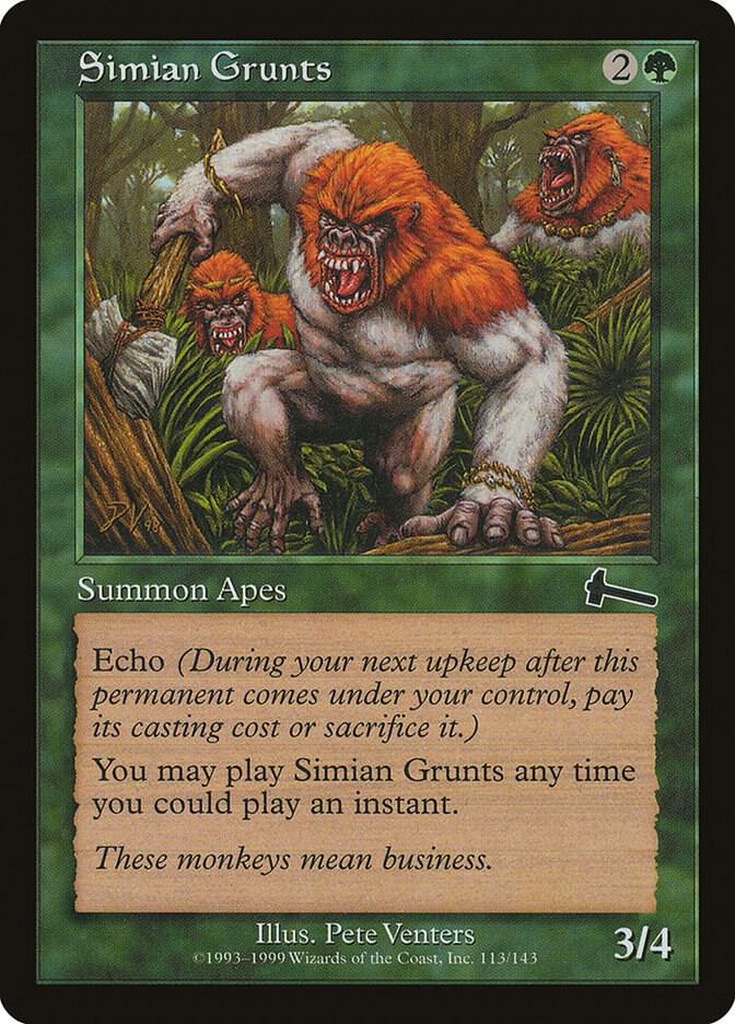 Simian Grunts 113 (Urza's Legacy)  - Foil | Good Games Adelaide SA