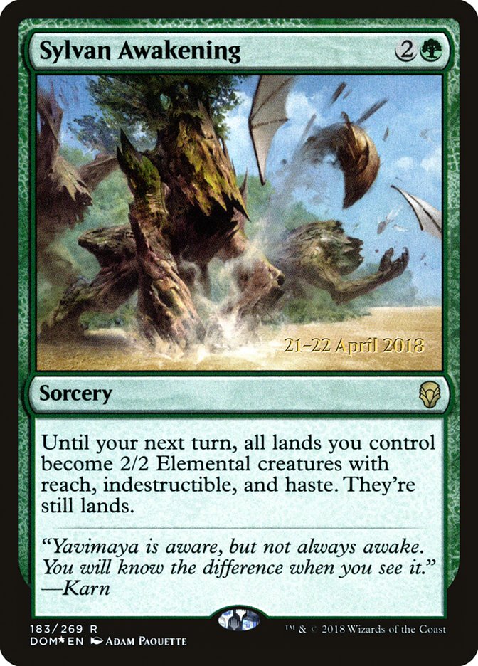 Sylvan Awakening [Dominaria Promos] | Good Games Adelaide SA