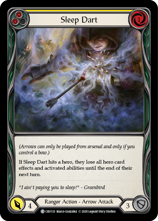 Sleep Dart (Yellow) [CRU133] 1st Edition Rainbow Foil | Good Games Adelaide SA