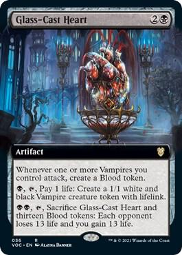 Glass Cast Heart Extended Art 56 (Commander: Innistrad: Crimson Vow)  | Good Games Adelaide SA