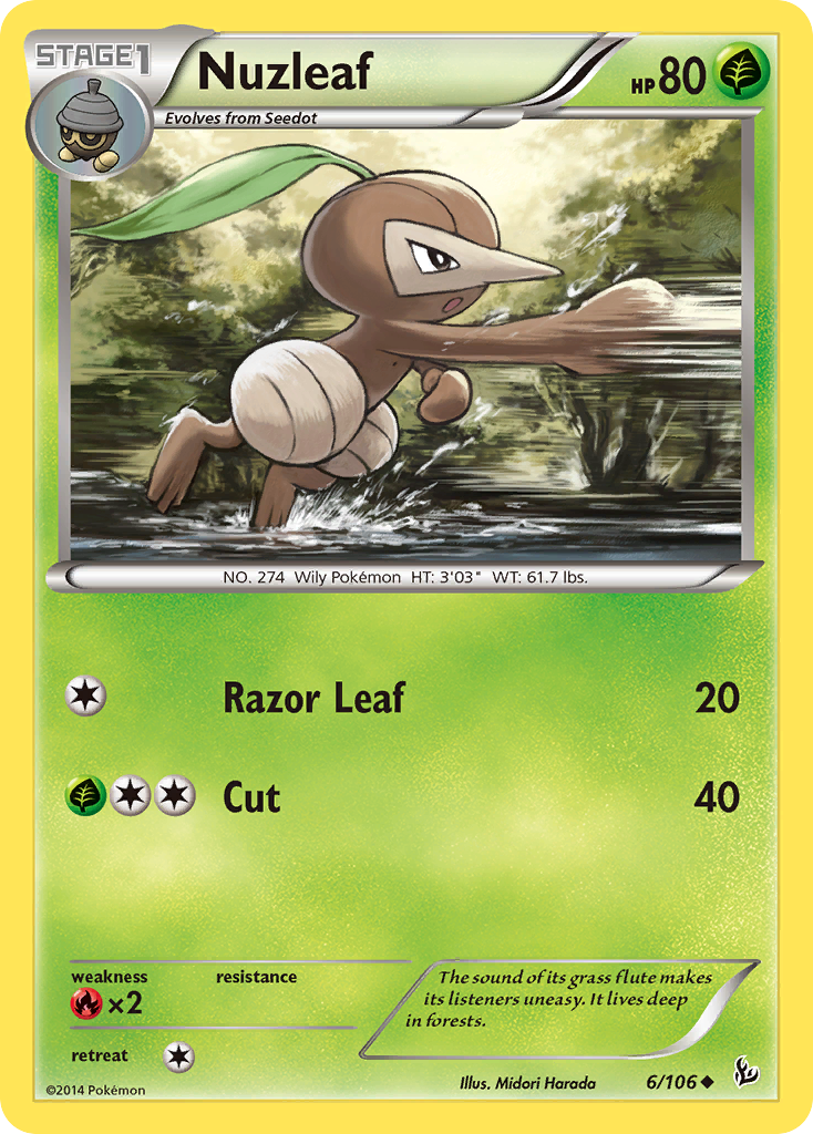 Nuzleaf (6/106) [XY: Flashfire] | Good Games Adelaide SA