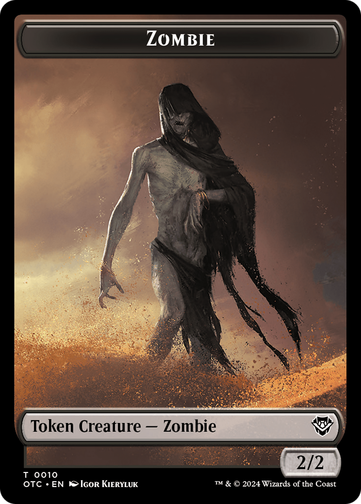 Zombie // Ox Warrior Double-Sided Token [Outlaws of Thunder Junction Commander Tokens] | Good Games Adelaide SA