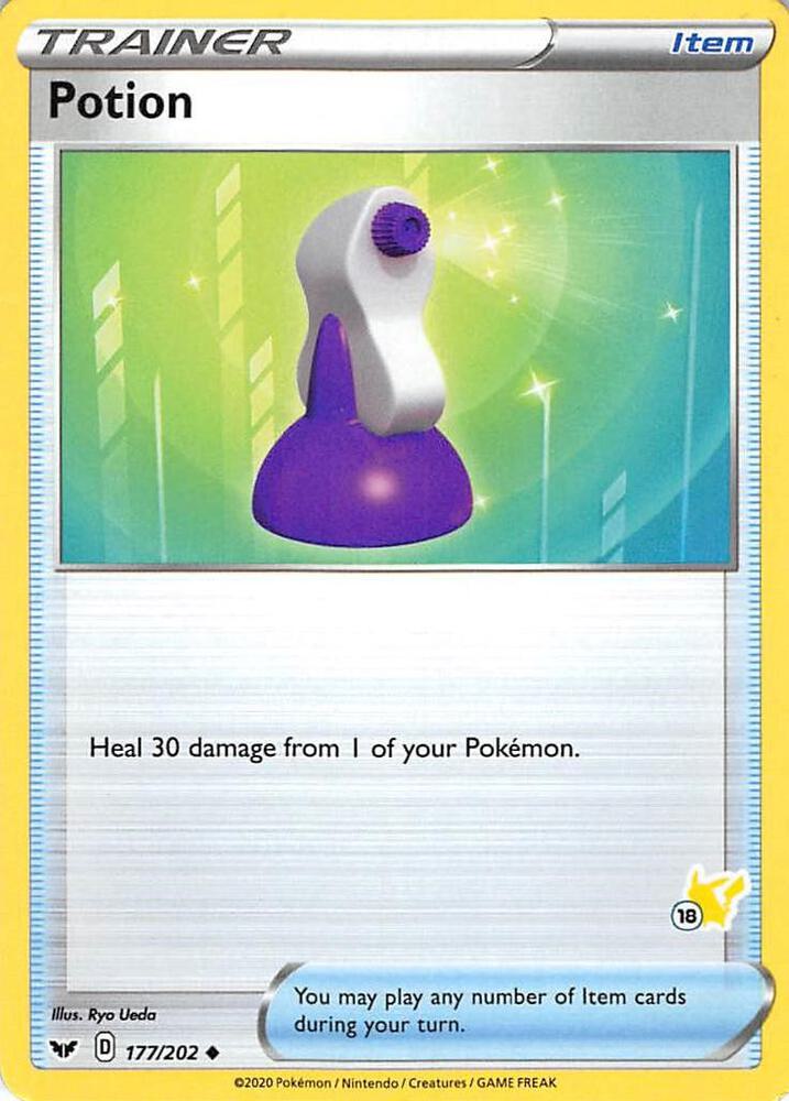 Potion 177 202 18 Pikachu Stamped 177/202 (Battle Academy 2022)  | Good Games Adelaide SA