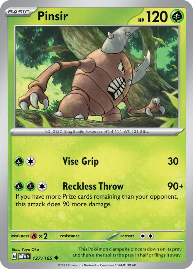 Pinsir 127/165 (SV: Scarlet & Violet 151)  | Good Games Adelaide SA