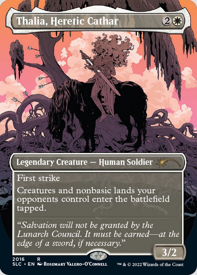 Thalia, Heretic Cathar (Borderless) [Secret Lair 30th Anniversary Countdown Kit] | Good Games Adelaide SA