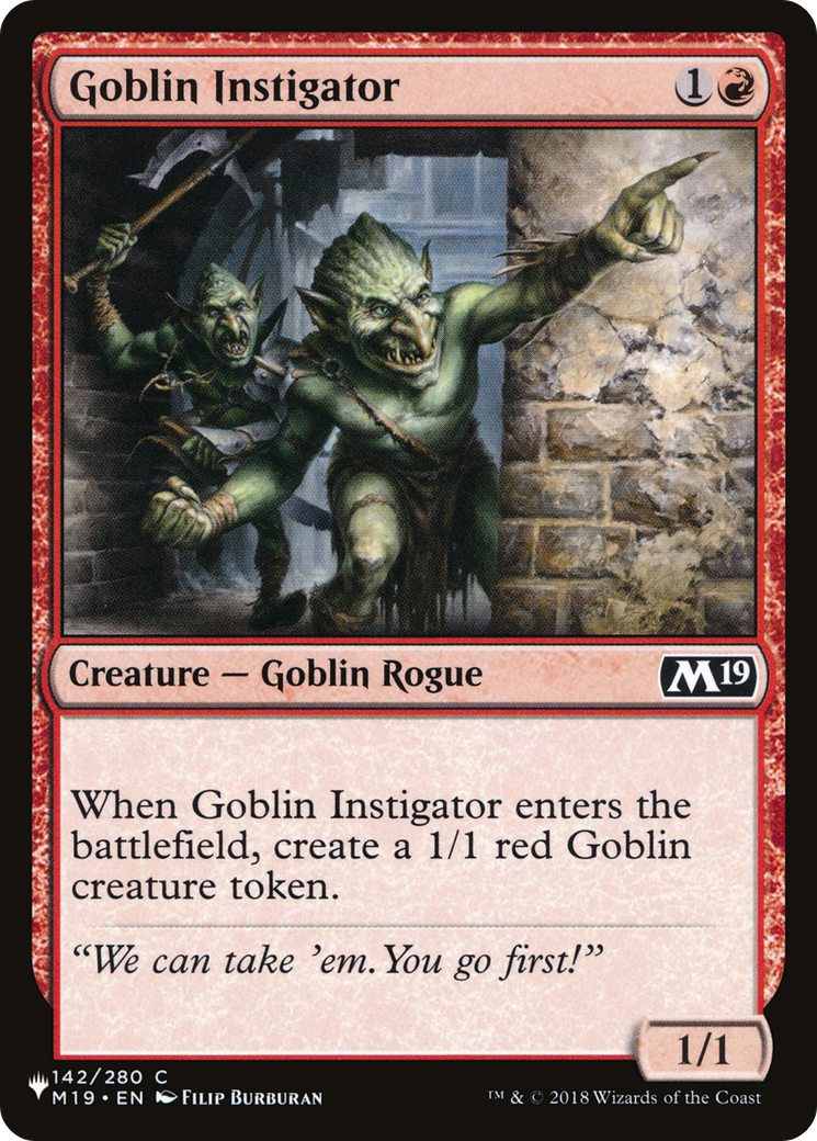 Goblin Instigator [The List Reprints] | Good Games Adelaide SA