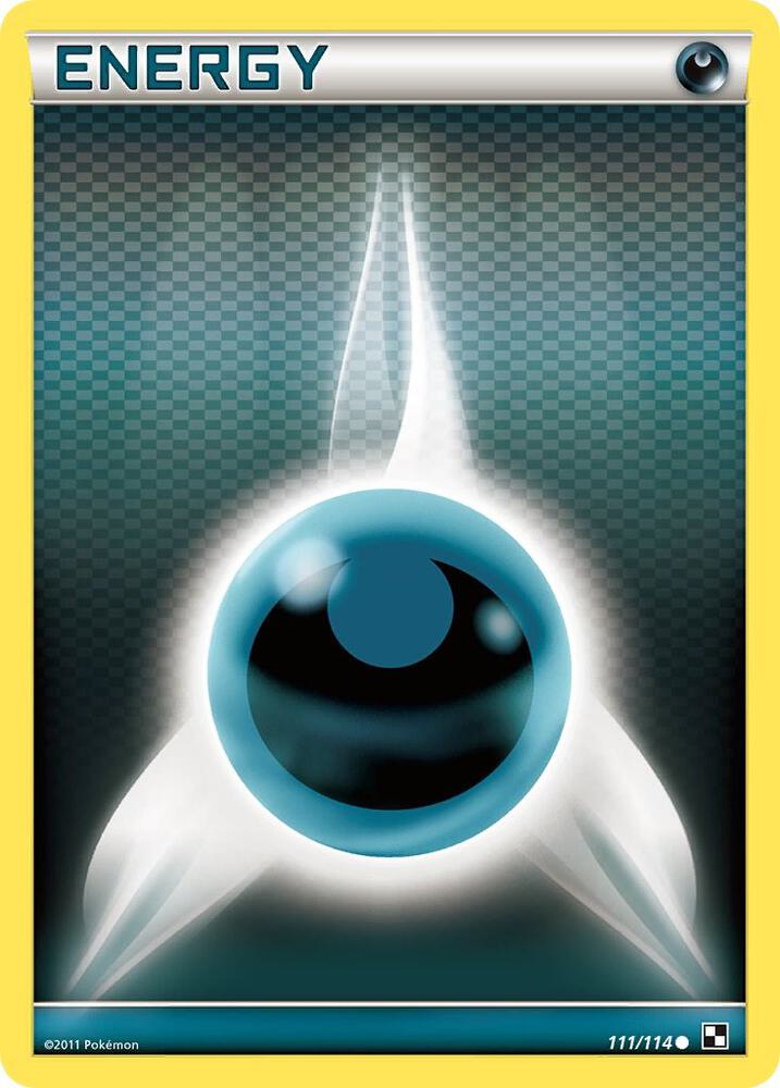 Darkness Energy Basic 111/114 (Black and White)  - Reverse Holofoil | Good Games Adelaide SA